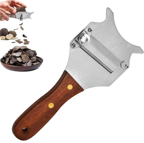 Plancha de trufa, rallador de trufa, cortador de queso, rallador de trufas, cortador de queso profesional, rallador de acero inoxidable, acero inoxidable, juego gourmethobel ajustable, con mango de