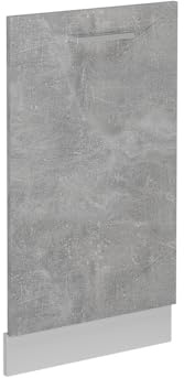 Vicco Panel Frontal R-Line, Hormigón, 45 cm | Para lavavajillas totalmente integrado de 45 cm · Sin encimera · ✓ A juego con el frente de cocina · ✓ Libremente combinable