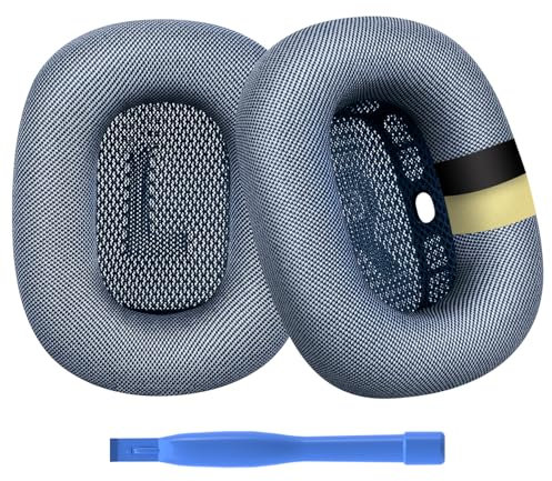 Cuscinetti Auricolari di Ricambio per AirPods Max Cuffie di MMOBIEL - Premium - Memory Foam e Mesh Fabric Cuscinetti Cuffie con Strato di Silicone - Padiglioni – Celeste