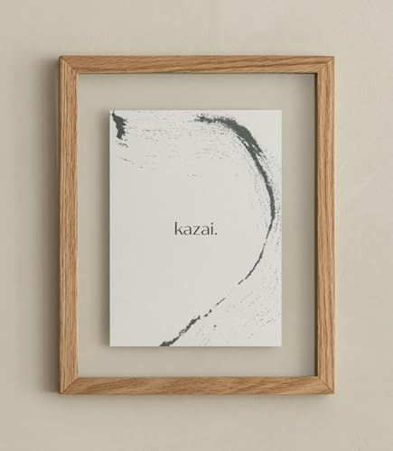 Kazai. Bilderrahmen 'Toke' | A5 / 13x18 / 10x15 | Design Holz-Bilderrahmen aus Berlin | Mit Passepartout und Doppelverglasung | Holz-Deko | Eiche