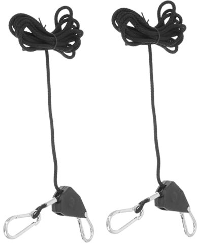 ifundom Verstellbarer Heavy Duty Seilaufhänger Für Pflanzenlichter 2,4m Mit Metallratsche Und Aluminium Klemmverschluss Stabile Led Grow Light Aufhängung Für Indoor Garten
