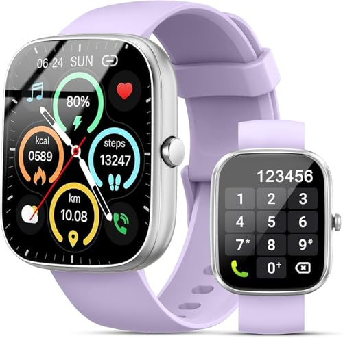 Smart Watch for Men Women, 1.91 Smart Watches Answer/Make Calls, Fitness Watch with Heart Rate/Sleep Monitor, 100+ Sport Activity Tracker Step Counter, IP68 Waterproof Fitness Tracker for Android iOS