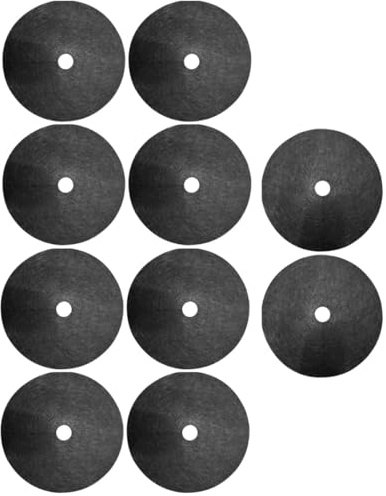Healifty 10 Pezzi Tessuto di Controllo Non Tessuto Traspirante per Giardino e Frutteto, Telo da Giardino per Diserbo Foro 4 Cm e Diametro 32 Cm, Copertura Terreno per Vialetti e Serra