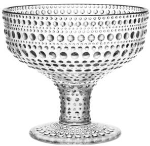 Iittala Kastehelmi Schüssel mit Fuß, 10,2 cm, transparent von Iittala