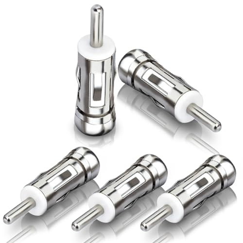 Eightwood AM/FM Autoradio Antennenadapter Kupplung ISO Buchse auf Din Stecker 5 Stücke DIN - ISO Universeller Radioadapter