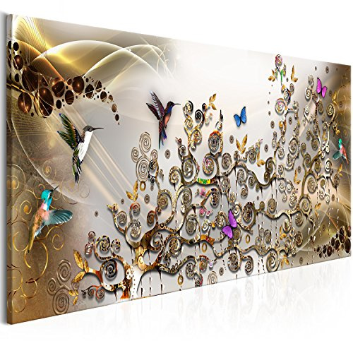 murando - Leinwandbild Abstrakt Baum Vogel, 150x50 cm, 1-teilig, Wohnzimmer | Hochwertige Leinwand, sofort aufhängbar, ideal fürs Wohn- oder Schlafzimmer, wasserfest und lichtecht, langlebig, stilvoll