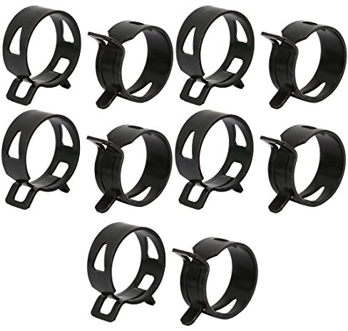 sourcing map 10 Stück 32mm Feder Schlauchschelle Federbandschelle Rohrschelle Schlauch Klemme DE