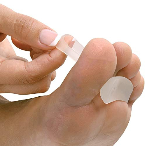 NatraCure Gel Hammerzehen Kamm Kissen (Links/Recht) - 2 Paar - (Zehenglättungskissen, für Schlägelzehen und überlappende Zehen) - 3035-M RET 4PK