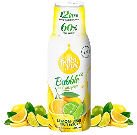 Sirop FruttaMax Citron & Citron Vert | Moins de sucre | 60% de concentré de fruits réels | Compatible avec machine à soda 500 ml