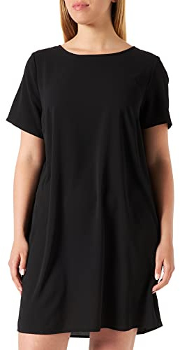 ONLY CARMAKOMA Women's CARLUX SS tunika klänning WVN NOOS blusklänning, svart, 48