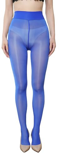 HTRUIYATY Collant Brillant Huileux 8 Deniers Sexy Sans Couture Collant Infilable Femme