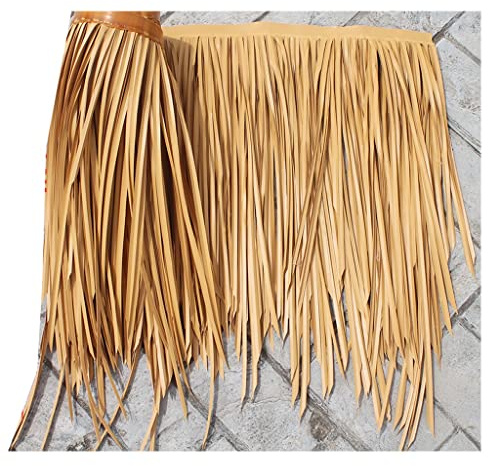 YYXDMFY Simulation thatch Tile Decoration roof Cornice Pavilion Promenade PVC Plastic thatch Artificial Fake Straw Flame Retardant Plastic Simulation thatch Durable Man-Made Thatch