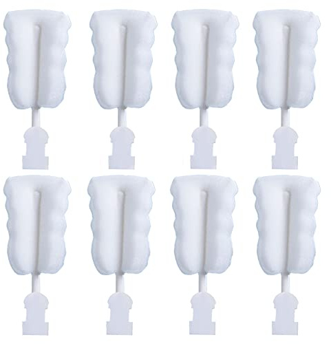 Bottle Brush Sponge Replacement Heads 8 Pack Durable Soft Sponge Brush Heads Environmental Protection Cup Cleaning Refill Heads Without Handle (Brush Heads 8PCS)