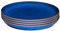 Denby - Imperial Blue Dinner Plates Set of 4 - Dishwasher Microwave Safe Crockery 26cm - Royal Blue Coupe Ceramic Stoneware Tableware - Chip & Crack Resistant Large Plates