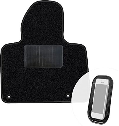 moto-MOLTICO Fahrer Fußmatte Auto Velours Fahrerseite Autoteppiche Schwarz Fahrermatte 1-teilig passend für Citroen C5 II 2008-2017