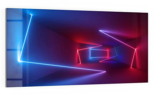DEQORI Glasbild Echtglas | Motiv Ultraviolette Raumteiler | horizontal einteilig 100x50 cm | schöne Dekoration | Wandbild für Wohnzimmer, Schlafzimmer, Flur & Küche | moderne Wanddeko