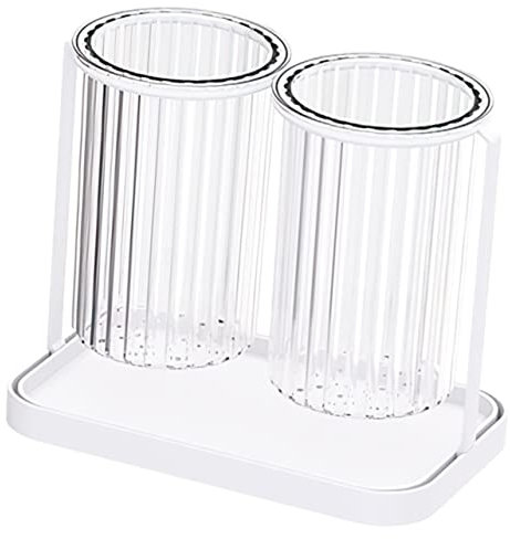 YARNOW Essstäbchenhalter Besteckhalter Für Küche Utensilienhalter Aus Hochwertigem Material Platzsparendes Design Mit Abflusslöchern Für Schnelles Trocknen Und Wasserablauf Küchenzubehör