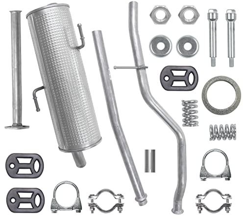 Polmo Schalldämpferset Auspuffanlage Auspuff für Peugeot 206 1 I 1.1 1.4