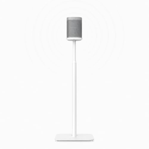 PureMounts®, högtalarhållare, höjdjusterbart stativ för Sonos One, One SL & Play:1, vit