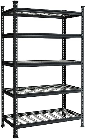 WORKPRO 5-Tier Metal Garage Shelving Unit, 36”W x 18”D x 72”H Storage Shelves, Adjustable Storage Rack Heavy Duty Shelf, 4000 lbs Load Capacity (Total), for Garage, Kitchen, Bathroom, Warehouse