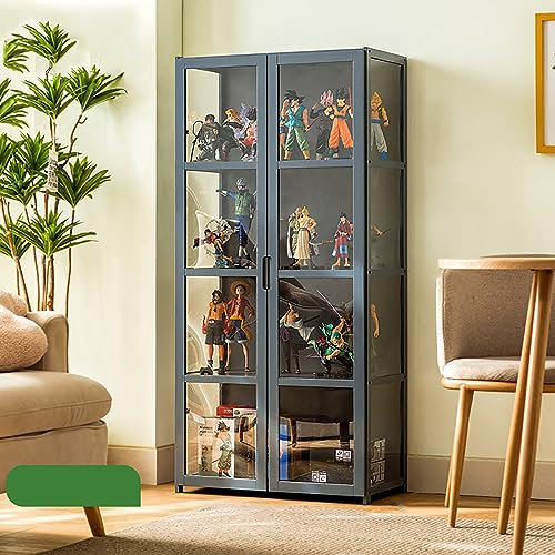 MXBCTMM Vitrine en Verre,Vitrine pour Collection,Vitrine en Verre pour Collection,Grande Vitrine pour Collection,Armoire Vitrine pour Collection,Armoire de Collection,Bamboo+Acrylic Material