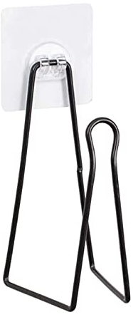 Toilettenpapierhalter Toilettenpapierhalter Metall Toilettengewebepapier Rollenhalter Spender Klebstoff Gewebehalter for Badezimmer (weiß schwarz) Klorollenhalter (Color : B)