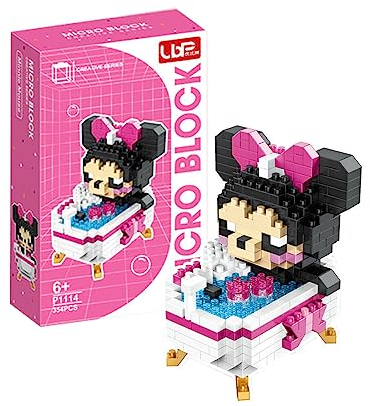 Micro Building Blocks, Building Blocks Set, 354 PCS Classic Cartoon Anime Mini Bausteine, rosa Micro Bausteine, Nano Micro Mini Blockiert DIY-Spielzeug Für Kinder Und Erwachsene