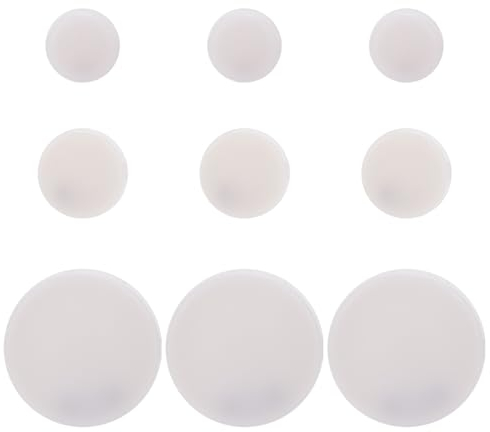 GOMAKERER 100pcs 3 tailles Boîte à Hochet en Plastique, Boîte de Réparation de Hochet Ronde et Plate Fabricant de Bruit Artisanal en Plastique Boîte de Cloche, Inserts de Hochet pour L'Artisanat