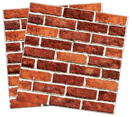 YapitHome 10 pezzi di carta da parati da parete 3D, in pietra naturale, per mobili, porta da parete, impermeabile, in PVC, effetto pietra