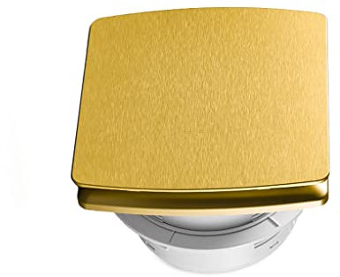 FYDZ High-Velocity 2200RPM Bathroom & Kitchen Exhaust Fan, Wall-Mounted Ventilator with Replaceable Airflow Extractor for Hotel & Office Use(Gold,4inch)