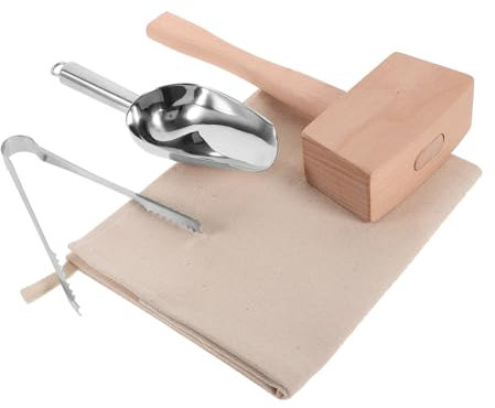 MAGICLULU Portable Ice Pack Dried Ice Crushing Bag Mallet and Scoop for Barware Cocktails and Home Use Safe