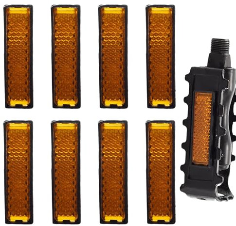 TABSIRAH Pedalreflektor – Rad-Reflektor – 8 Stück Fahrradpedal-Reflektoren – Fahrrad-Pedalreflektor – Pedalreflektoren – Sicherheit Nacht Radfahren Reflektierendes Fahrrad-Zubehör