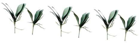 Alipis 3 Sätze Simulierte Phalaenopsis-blätter Echte Touch-Blatt-orchideen Lilien Grüne Pflanze Sträucher Künstliches Grün Gefälschte Orchideenpflanze Plastikblume Green 2 Stück * 3