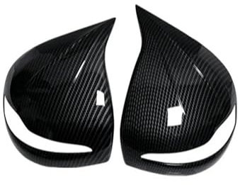 SeitenspiegelAbdeckungen Für Benz Für G-Klasse Für AMG Für W205 Für X253 Für W222 Für W213 Für W238 2014-2019 LHD Rückspiegel Abdeckung Helle Schwarz Ersatz Auto Spiegelkappen(Carbon Look)