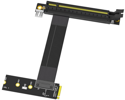 Ziiyoilh Câble Riser M.2 NVME vers PCIE X16 Adaptateur Câble D'Extension Graphique 90 Degrés PCI Express 3.0 16X vers M Key Riser Cable A