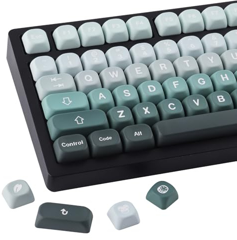 MOA Profile Gradient Green Keycaps,Minimalist Custom Keyboard Keycaps | 60 65 75 100 Percent,Dye-Sublimation Key caps Set for Cherry Gateron MX Switches Mechanical Keyboard