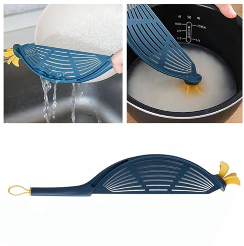Outil de Tamis de Riz, Passoire Cuisine Multifonctionnelle en Plastique avec Drainage Efficace, Matériau Durable, Ordinateur Poche et Compact, pour le Riz, les Haricots, Pois, Fruits