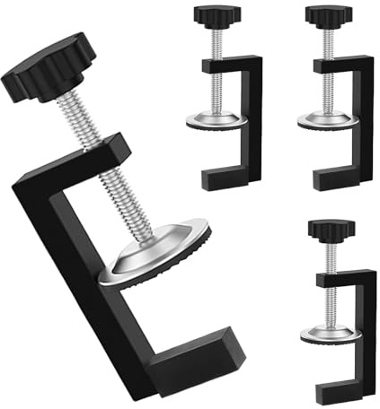 Shwdsy 4 Piezas Sargentos Carpintero, Sargentos de Apriete Ajustable, Abrazaderas 10-57 mm, Negro Sargentos, para Trabajos en Madera, Soldadura, Construcción