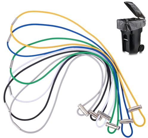 AHANDMAKER 12 elastici in gomma per bidoni della spazzatura, 6 colori, elastici in gomma sintetica, per ufficio, campeggio, decorazione ad arco a palloncino