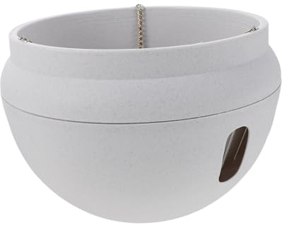 Milisten Jardinière Murale Auto-irrigante Blanche avec Chaîne Pot Suspendu Plastique pour Plantes Intérieur et Extérieur Pothos Optimisation Espace