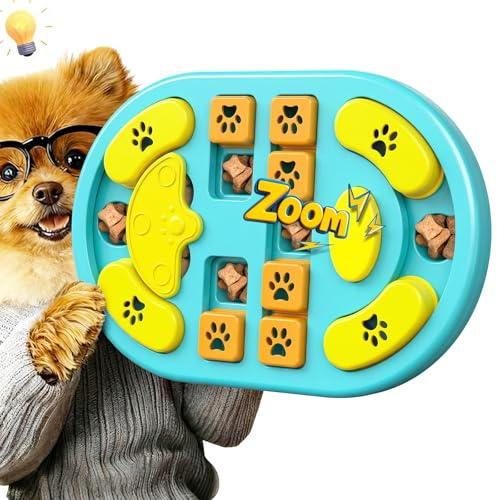 TRIGRAND Hundespielzeug Intelligenz, Langeweile IQ Training,Geburtstag Leckerli Spielzeug Quietschend, Intelligenzspielzeug für Hunde Waschbar, Hundespielzeug Kleine Hunde Jede Größe,Orange & Gelb