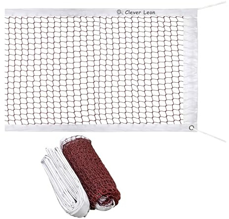 Clever Leon Rete da Badminton - Pallavolo - Tennis - 6,5 x 0,75 m - Resistente ai raggi UV - Impermeabile - Bordeaux