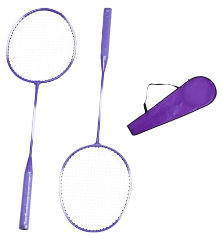 Set da badminton per adulti e bambini, doppia racchetta professionale, costruzione in lega, attrezzatura sportiva per principianti, divertimento all'aperto, giochi in famiglia, esercizi, kit di
