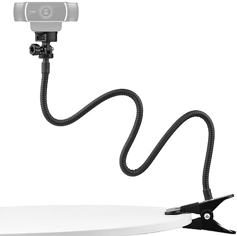 Soporte de Escritorio Flexible con Tornillo 1 4 Pulgada Capacidad Carga 1kg Compatible Webcams Smartphone Pequeña Luz LED Vídeo para Transmisiones en Vivo Grabación