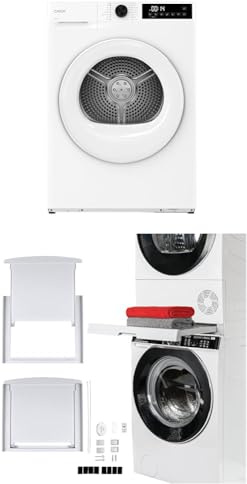 CANDY Quick Pro 10kg Heat Pump Tumble Dryer with Hoover Universal Stacking Kit with Sliding Shelf Bundle