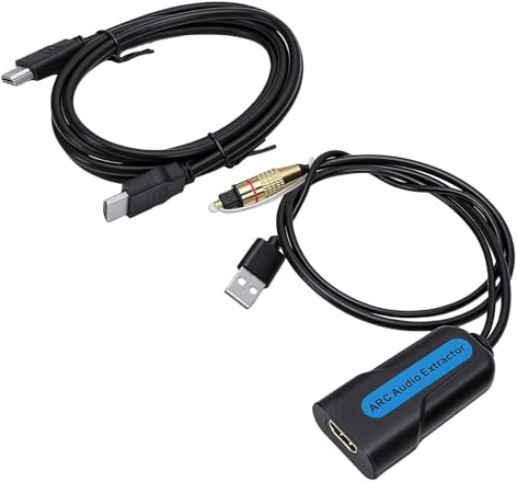 Garsent Estrattore Audio HDMI ARC, Convertitore Audio Ottico Digitale con Dolby DTS 5.1, Adattatore ARC Compatto per TV Ad Altoparlante per Cuffie