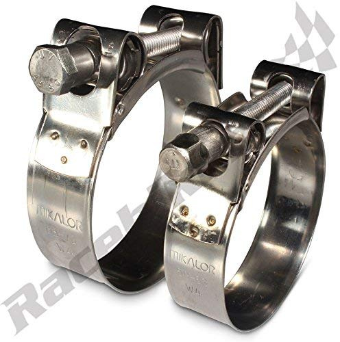 MIKALOR Supra 304 Stainless Steel Hose CLAMP Exhaust T Bolt Marine Heavy Duty (10, 31-34mm)