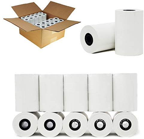 BuyRegisterRolls 3 1/8 x 90 ft Thermal Roll Paper (Pack of 25) width 3.15 (80MM) x 90 feet 27M Diameter Bpa Free for use in SM-T300, SM-T300I