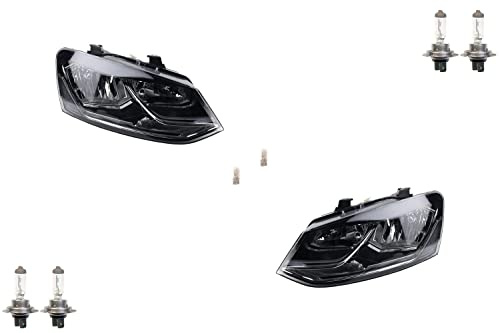 Johns, Scheinwerfer Halogen passend für VW Polo 09 6R 14- Leuchtmittel Set Links Rechts