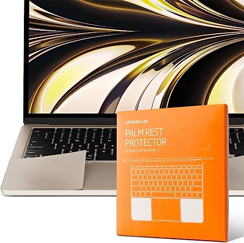 UPPERCASE GhostShield Premium-Handballenauflagen-Schutzhüllen-Set, Schutz vor Kratzern und Abnutzung, kompatibel mit MacBook Air 13 2025, 2024, 2022 mit M4, M3 und M2 (Sternenlicht)